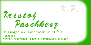 kristof paschkesz business card